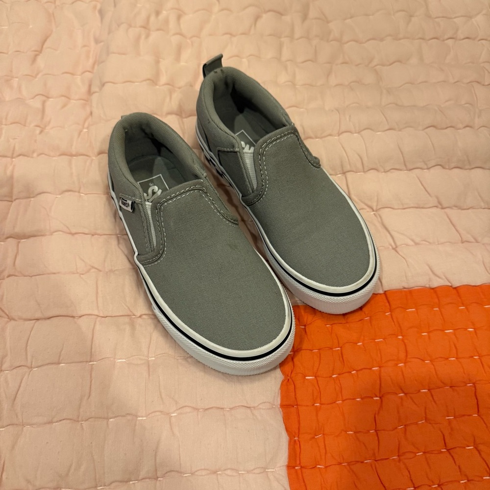Vans Kids Gray Slip-On Sneakers